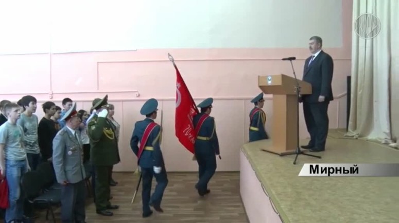 Знамя Победы в поселениях Мирнинского района