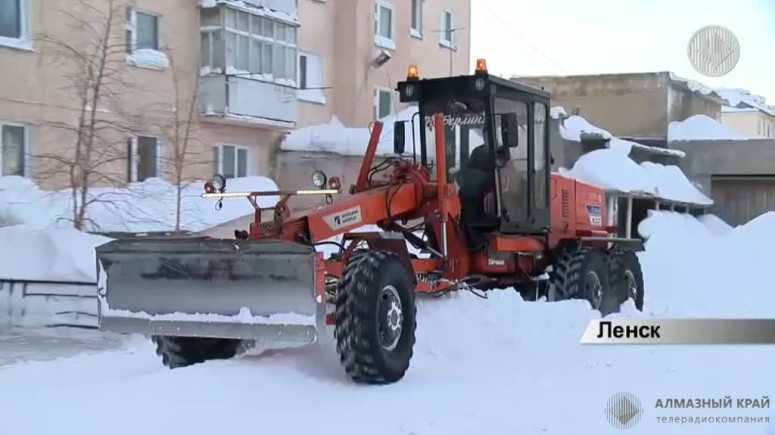 Ленск завалило снегом