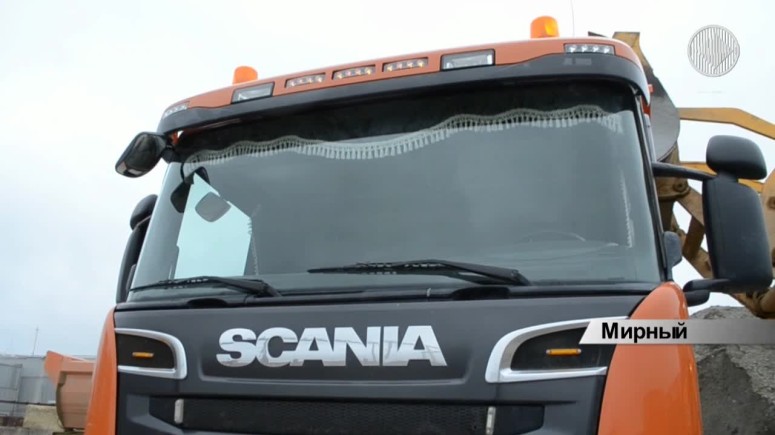 В Мирнинском ГОКе идет эксперимент по использованию автопоездов Scania для перевозки руды