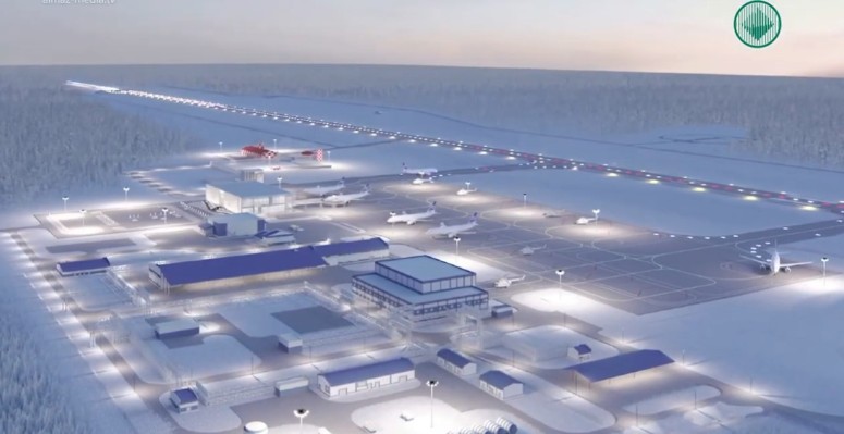 В новом аэропорту Мирного монтируют металлоконструкции основных зданий